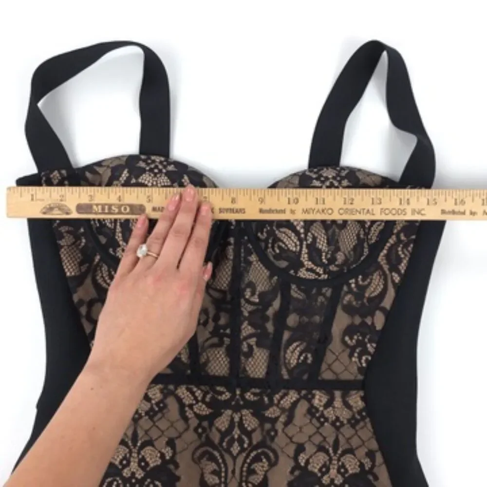 NWT Mew Mews Finbar Lace Bandage Dress Black Lace Svelte Sexy Romantic Feminine - Picture 4 of 12